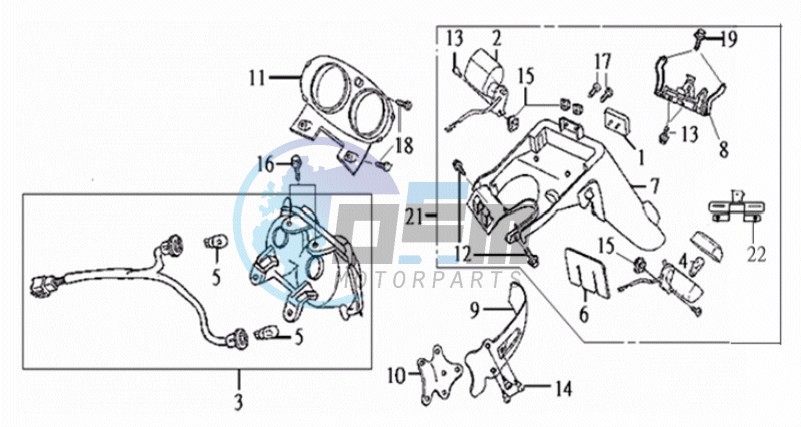 TAIL LIGHT - INDICATORS - REAR MUDGUARD