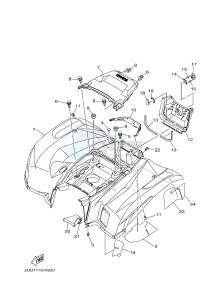 YFM700FWAD GRIZZLY 700 (B1AJ) drawing REAR FENDER