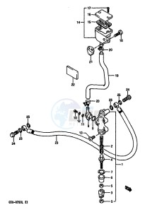 GSX-R750 (J-K-L) drawing REAR MASTER CYLINDER (MODEL J K)