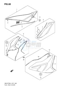 GSX-R750 drawing FUEL TANK COVER L3