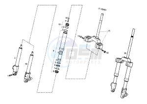 GP 1 EURO2 - 50 cc drawing FRONT FORK MARZOCCHI