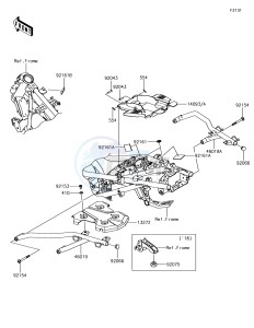 VERSYS-X 300 ABS KLE300CHF XX (EU ME A(FRICA) drawing Frame Fittings