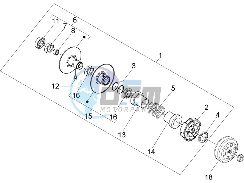 Driven pulley