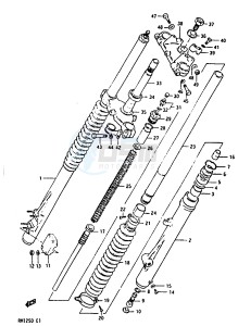 RM125 1983 drawing FRONT FORK