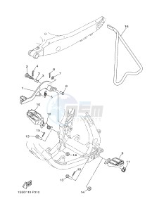 YZ125 (1SRT) drawing STAND & FOOTREST