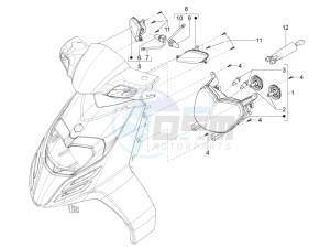 TYPHOON 125 4T 2V E3 (APAC) drawing Front headlamps - Turn signal lamps