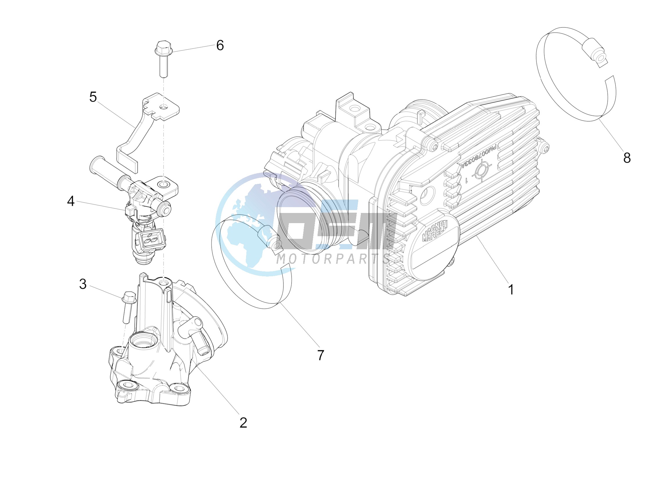 Throttle body - Injector - Union pipe