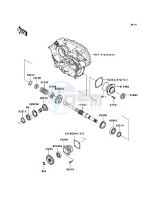 KFX700 KSV700B7F EU drawing Front Bevel Gear