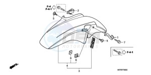 CBF600NA9 UK - (E / ABS MKH) drawing FRONT FENDER