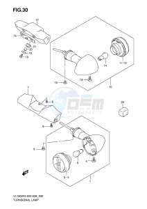 VL1500 (E3-E28) drawing TURNSIGNAL LAMP