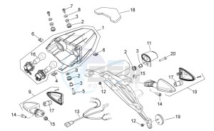 Shiver 750 USA USA drawing Tail light