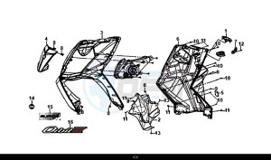 ORBIT III 50 (45 KM/H) (XE05W1-EU) (L8-M0) drawing FRONT COVER FRONT INNER BOX