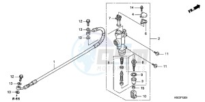 CRF250XB CRF250X ED drawing RR. BRAKE MASTER CYLINDER