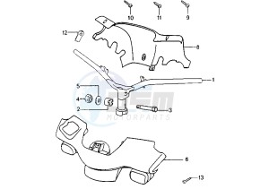 TREKKER - 100 cc drawing STEERING HANDLE