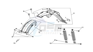 HD 2 125 drawing REAR FENDER /REAR SUSPENSION