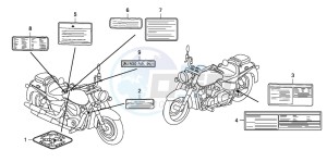 VT750C drawing CAUTION LABEL