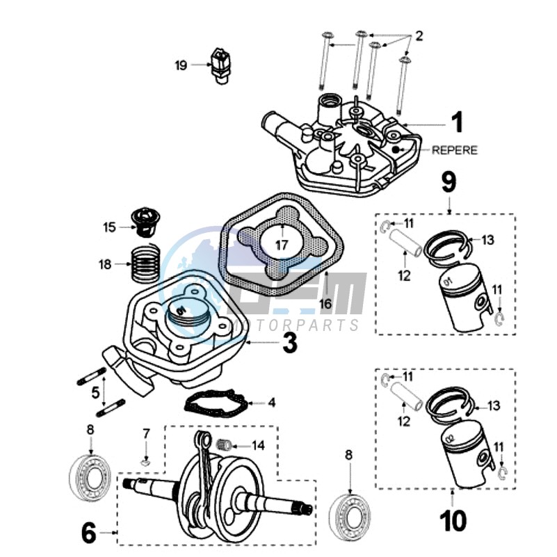 CRANKSHAFT AND CYLINDER