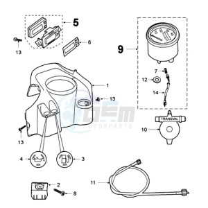 FOX LN BN drawing SPEEDOMETER M11 NUT