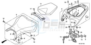 CBR1000RA9 France - (F / ABS CMF HRC MKH) drawing SEAT