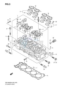 GSX-R600 (E2) drawing CYLINDER HEAD