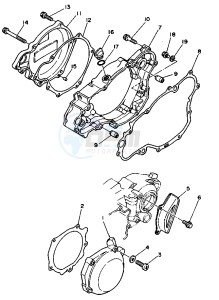 WR 250 drawing CRANKCASE COVER