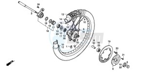 XL600V TRANSALP drawing FRONT WHEEL