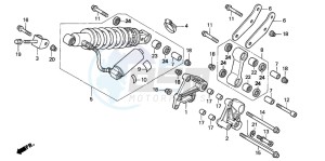 CBR600F drawing REAR CUSHION