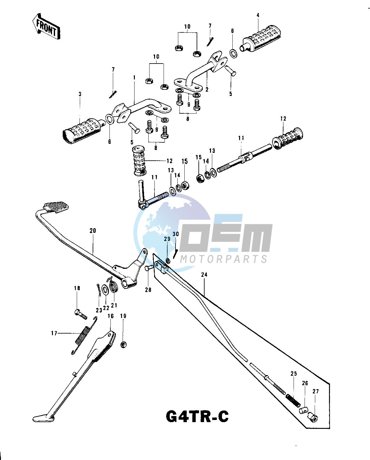 FOOTRESTS_STAND_BRAKE PEDAL G4TR-C -- 70-73- -