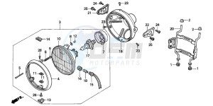 NTV650 drawing HEADLIGHT