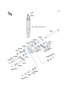 KL 125 D [KLR125] (D20-D22) [KLR125] drawing REAR SUSPENSION