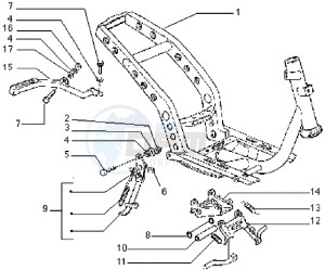 Typhoon 50 drawing Chassis - Central stand