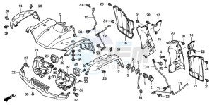 TRX400FA FOURTRAX AT drawing FRONT FENDER