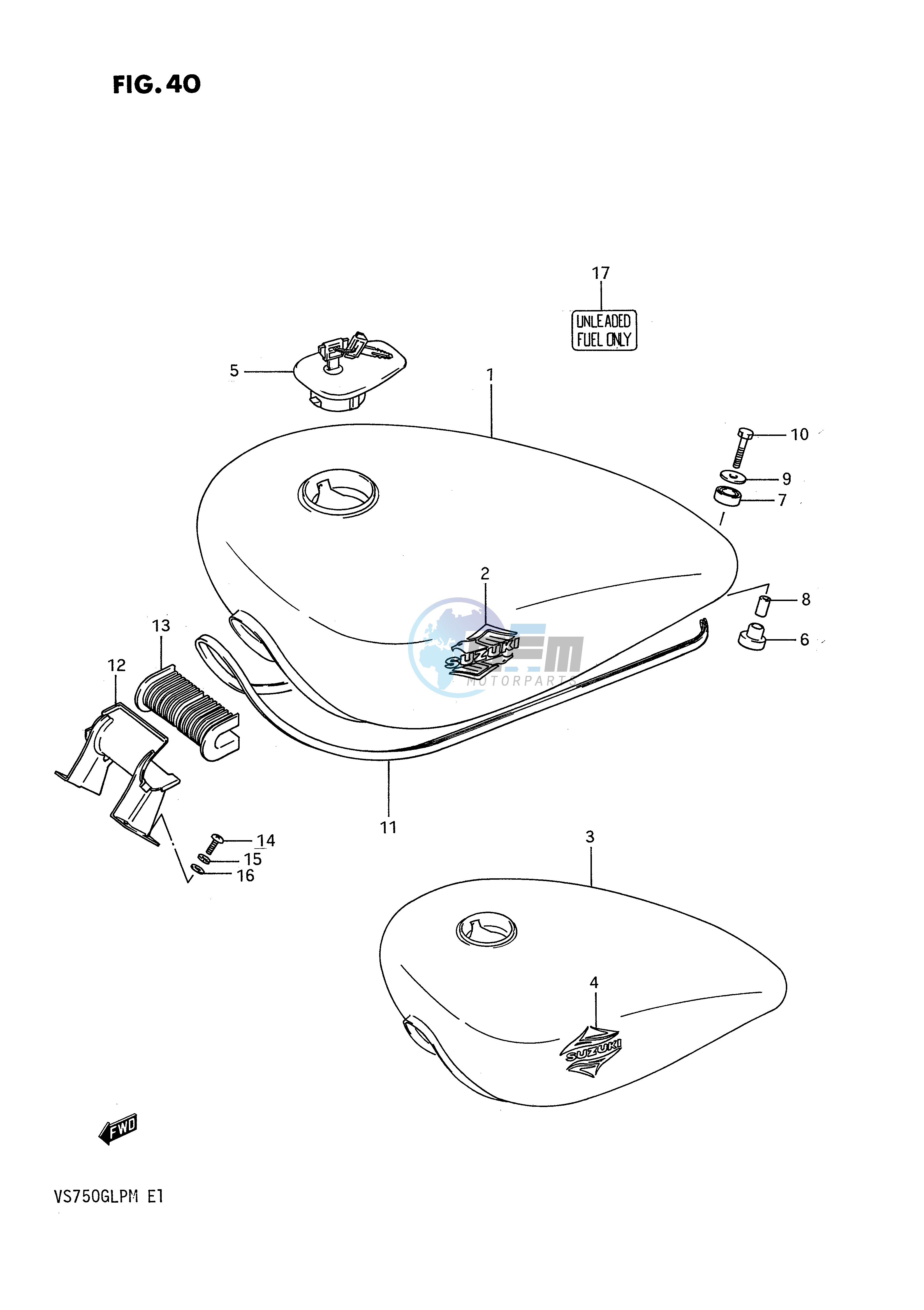 FUEL TANK (MODEL F G H J K)