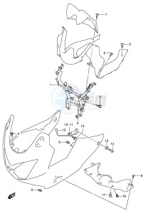 GSF650 (E2) Bandit drawing COWLING INSTALLATION PARTS (GSF650S SA)