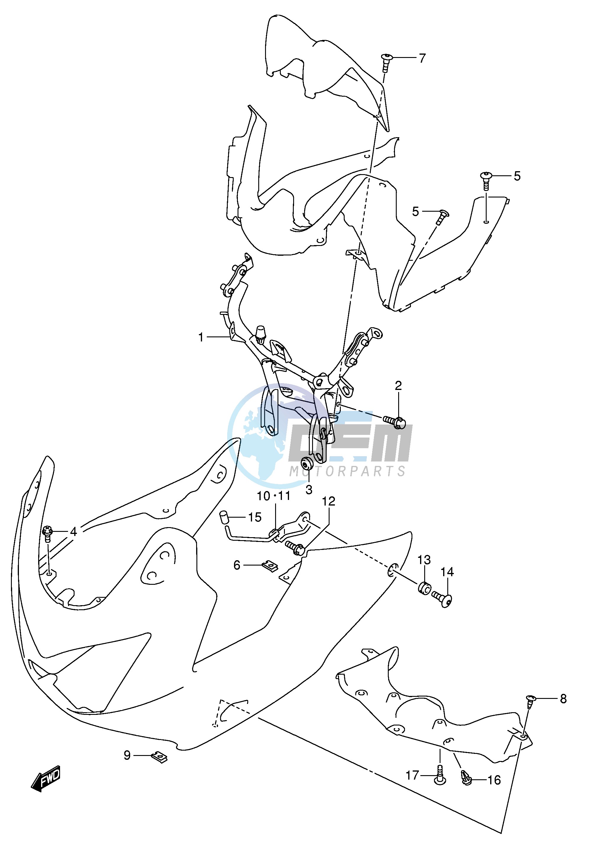 COWLING INSTALLATION PARTS (GSF650S SA)