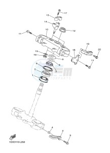 WR450F (1DX5) drawing STEERING