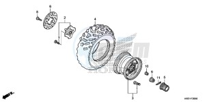 TRX420TM1H Europe Direct - (ED) drawing FRONT WHEEL