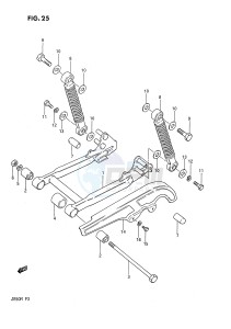 JR50 (P3) drawing REAR SWINGING ARM