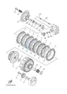 YZ125 (1SRM 1SRN 1SRP 1SRR 1SRR) drawing CLUTCH