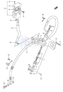 RGV250 (E24) drawing REAR MASTER CYLINDER