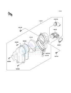 KLX110 KLX110A8F EU drawing Air Cleaner