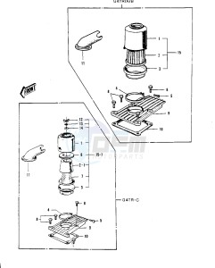 G4 TR (D-E) 100 drawing AIR CLEANER -- 70-73- -