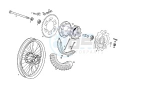 SENDA R DRD RACING LTD - 50 CC VTHSR1A2B5 . drawing REAR WHEEL