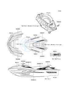 JT 1500 E [ULTRA 260X] (E9F) E9F drawing DECALS-- GREEN- -