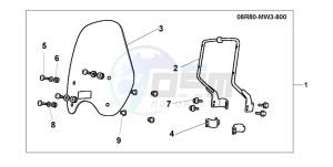 CB750F2 SEVEN FIFTY drawing WINDSHIELD