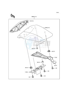 NINJA_ZX-6R ZX636EDF FR GB XX (EU ME A(FRICA) drawing Accessory(Single Seat Cover)