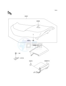 ZX 600E [ZX-6 NINJA ZZR 600] (E10-E13 E13 CAN ONLY) ZZR 600 drawing SEAT