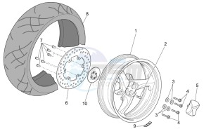 Griso V IE 1100 drawing Rear wheel