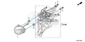 VFR1200XDD CrossTourer - VFR1200X Dual Clutch 2ED - (2ED) drawing TAILLIGHT