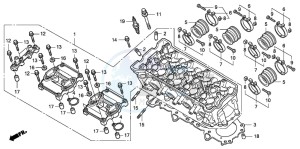 CBF1000 drawing CYLINDER HEAD